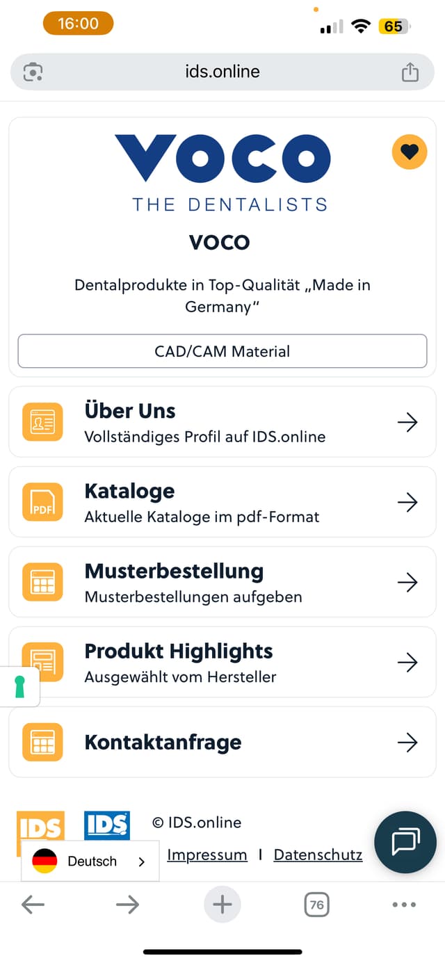 VOCO Digitaler Messebeutel auf dem iPhone